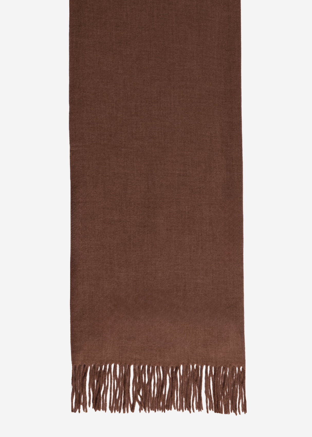 Soft scarf made of viscose and wool mix - dark brown