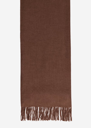 Soft scarf made of viscose and wool mix - dark brown
