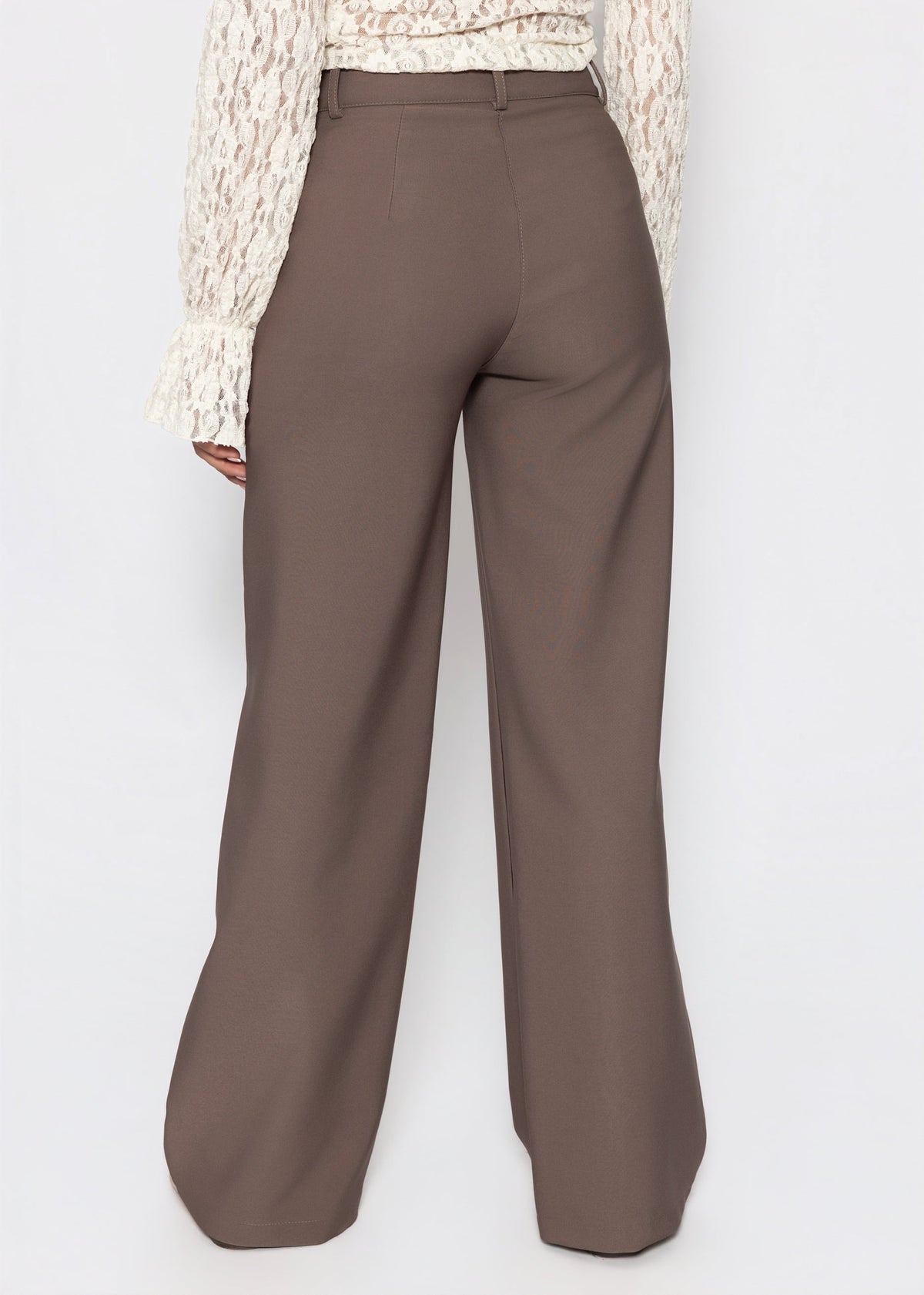 Anzughose mit geradem Bein - taupe