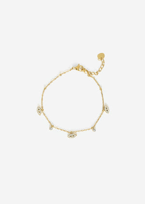 Armband mit funkelnden Anhängern - gold