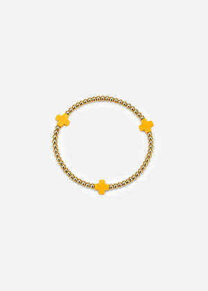 Armband mit gelben Schmucksteinen - gold