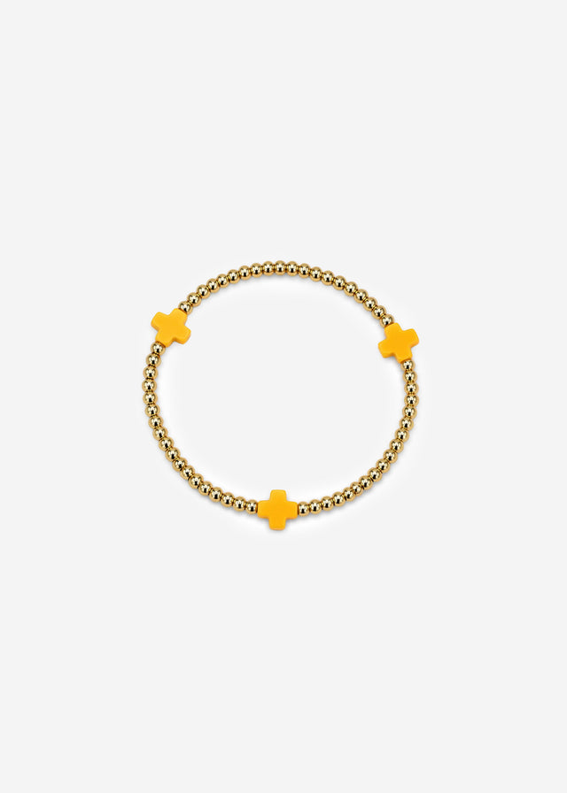 Armband mit gelben Schmucksteinen - gold