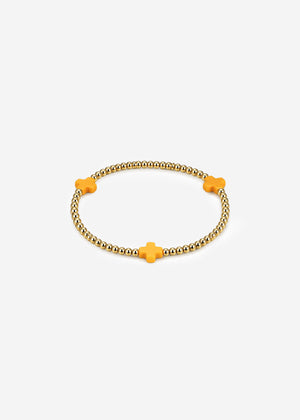 Armband mit gelben Schmucksteinen - gold