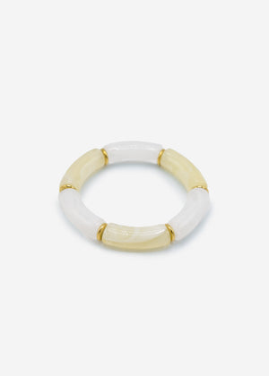 Armband mit Perlen - offwhite