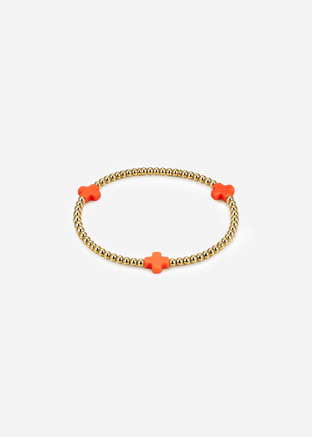 Armband mit roten Schmucksteinen - gold