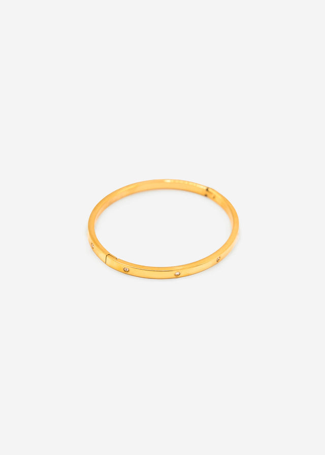 Armreif mit Glitzersteinchen - gold