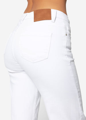 Ausgestellte Jeans - weiß