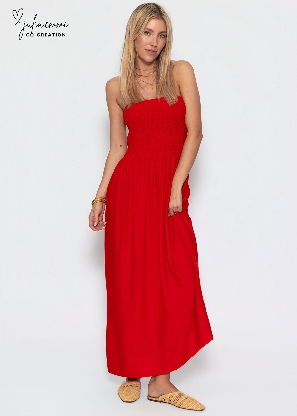 Bandeau Kleid - rot
