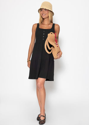 Cotton jersey dress - black