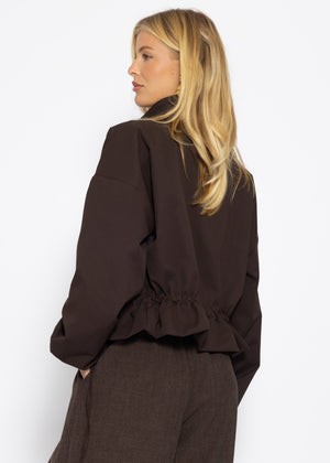 Blousonjacke mit Stehkragen - braun