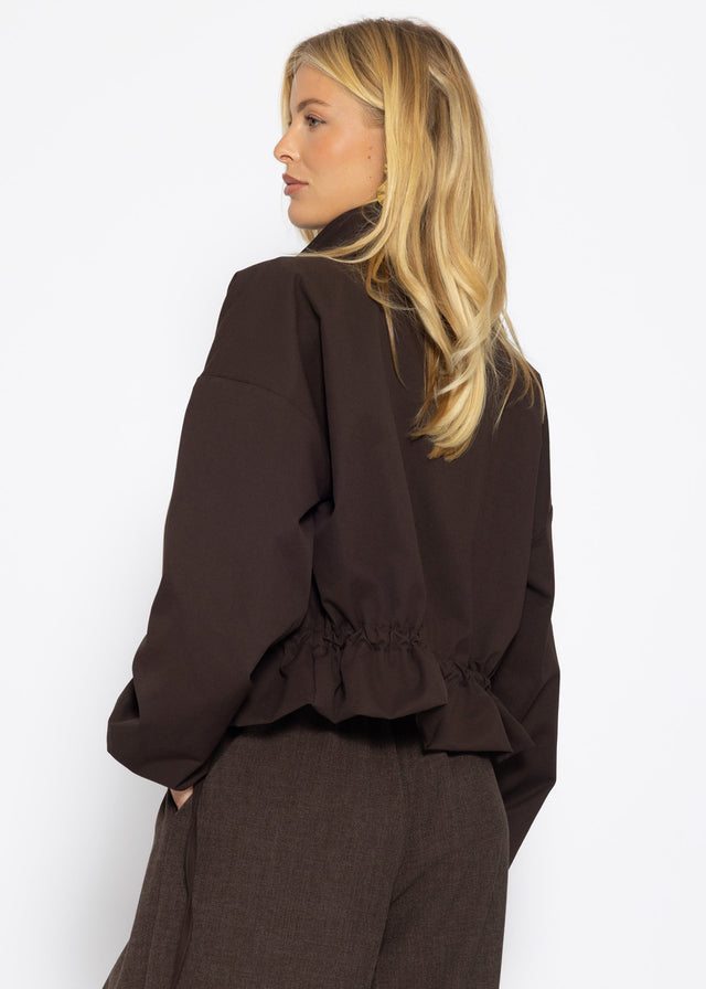 Blousonjacke mit Stehkragen - braun