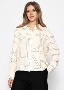 Blouse with print - cream