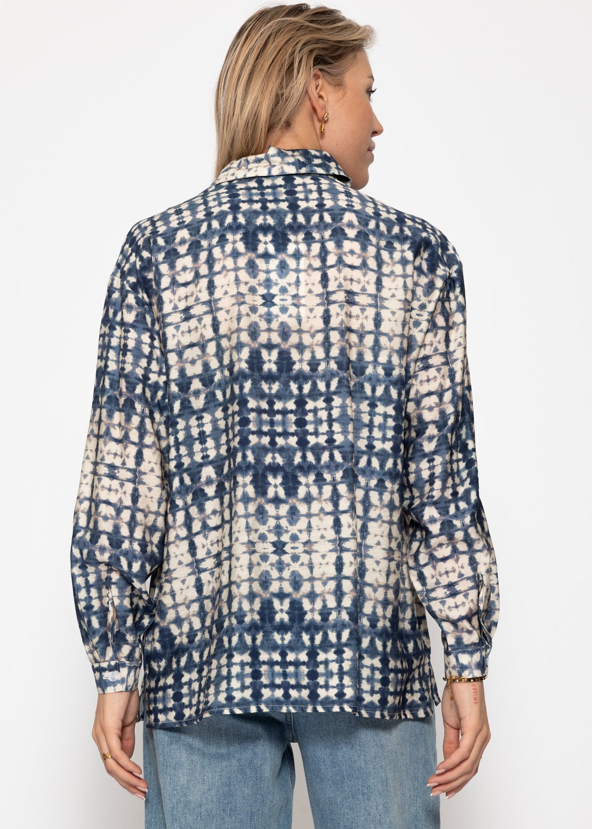 Blouse with print - blue