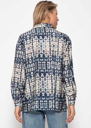 Blouse with print - blue