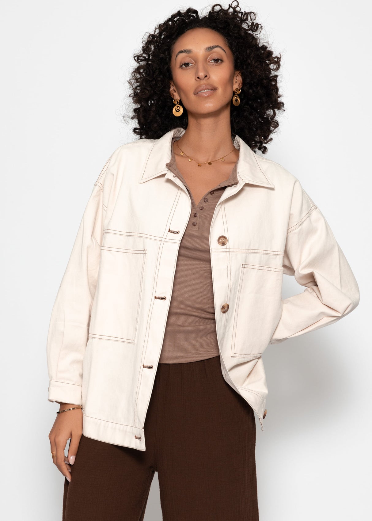 Blusenjacke - beige