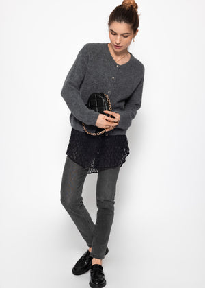 Blusenrock aus Spitze - schwarz