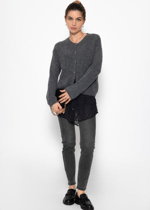 Blusenrock aus Spitze - schwarz