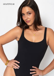 Bodysuit Soft Shapewear mit String - schwarz