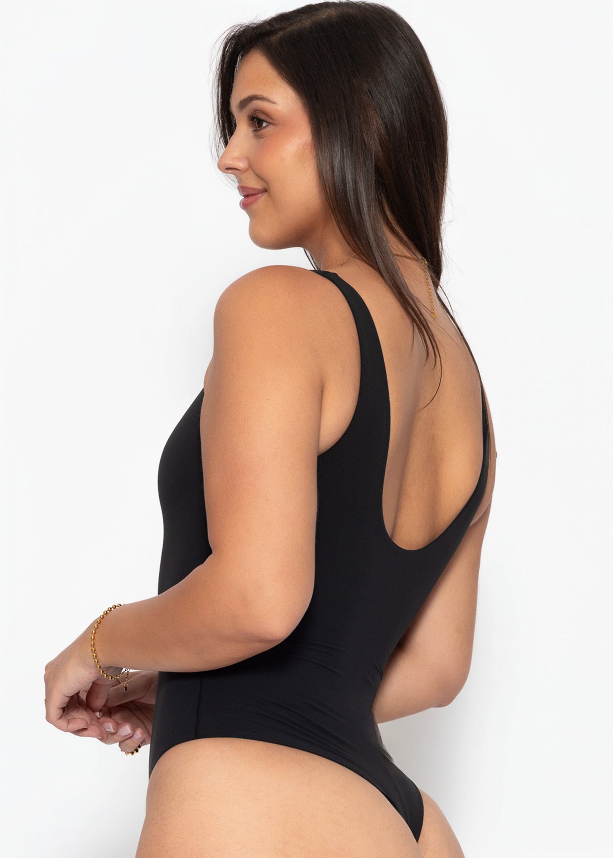 Bodysuit Soft Shapewear mit String - schwarz