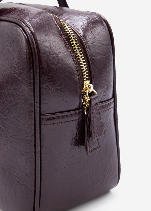 Bowlingtasche aus Kunstleder - burgundy