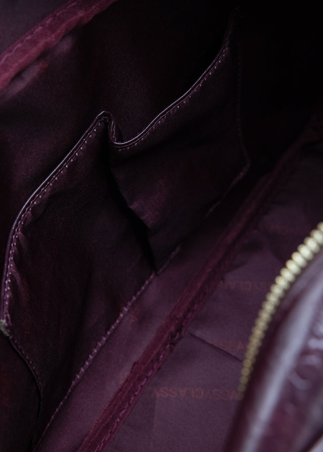 Bowlingtasche aus Kunstleder - burgundy