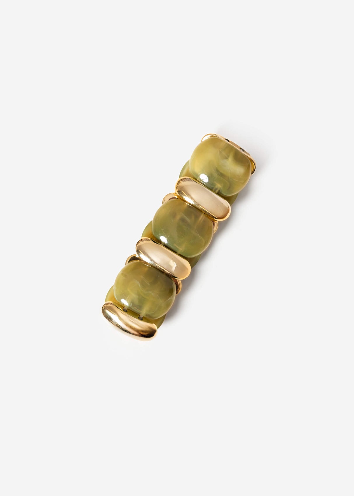 Breites Armband mit goldfarbenen Elementen - khaki