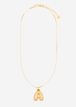 Letter necklace - A - gold