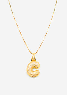 Letter necklace - C - gold