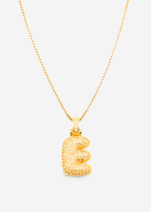 Letter necklace - E - gold