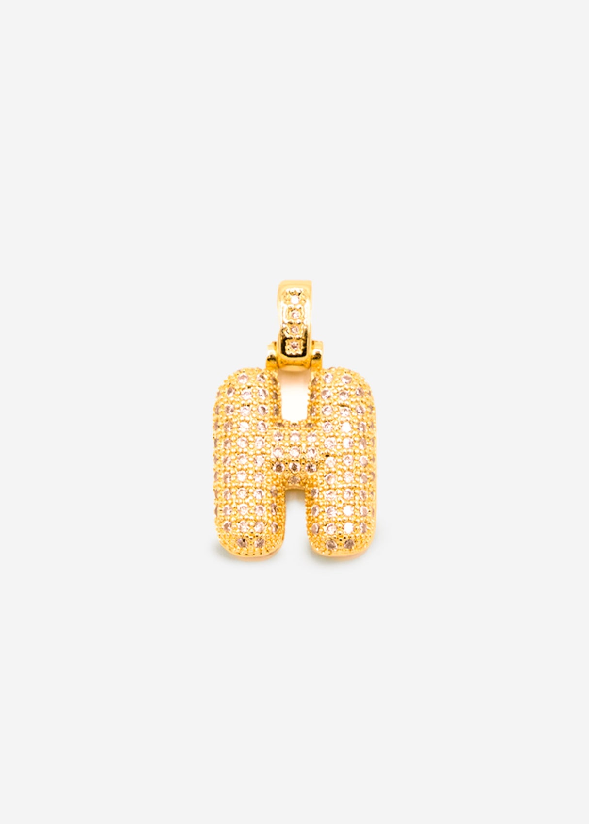 Letter necklace - H - gold