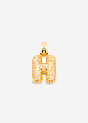 Letter necklace - H - gold
