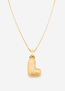 Letter necklace - L - gold
