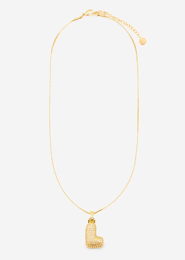 Buchstaben Kette - L - gold