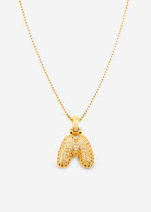 Letter necklace - M - gold
