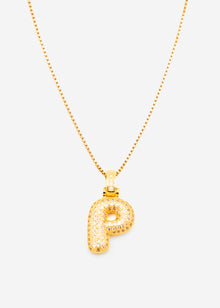 Letter necklace - P - gold