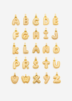 Letter necklace - R - gold