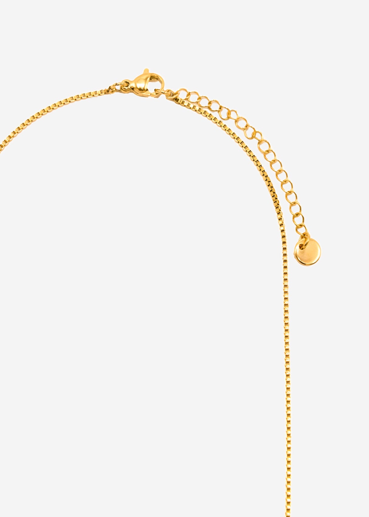 Letter necklace - R - gold