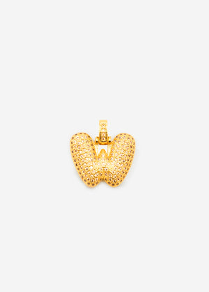 Letter necklace - W - gold