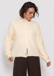Cardigan mit Rundhalsausschnitt - offwhite