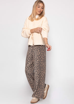 Cardigan with round neckline - Off-white