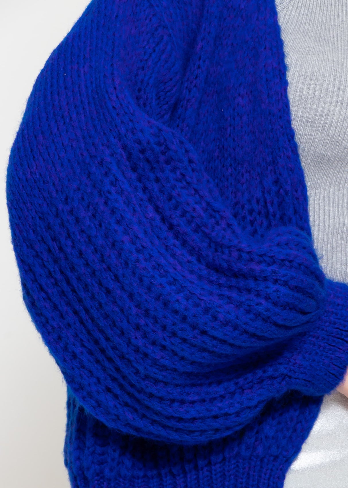 Cardigan mit Struktur - royalblau