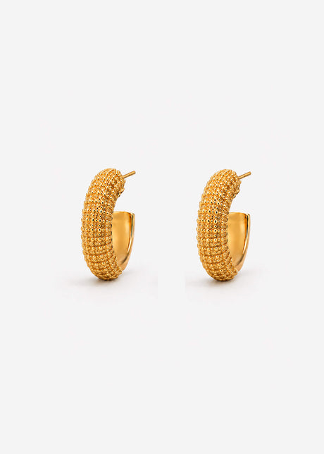 Creolen mit Struktur - gold von SASSYCLASSY