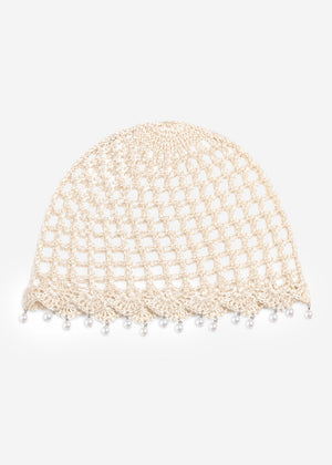Crochet Beanie - offwhite
