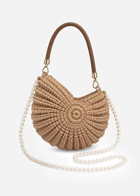 Crochet Muschel Tasche - beige von SASSYCLASSY