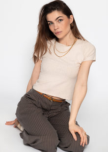 Crop-Shirt - beige