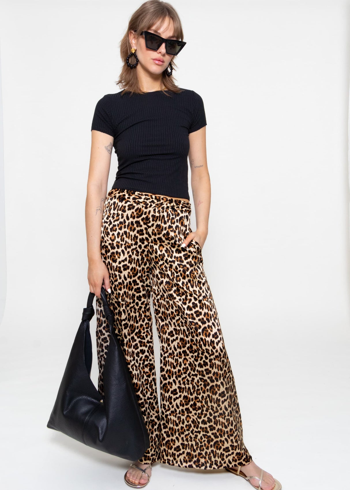 Crop shirt, black