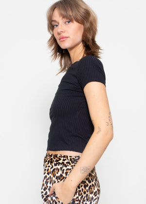 Crop shirt, black