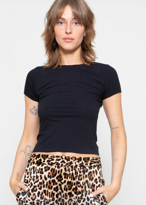 Crop shirt, black
