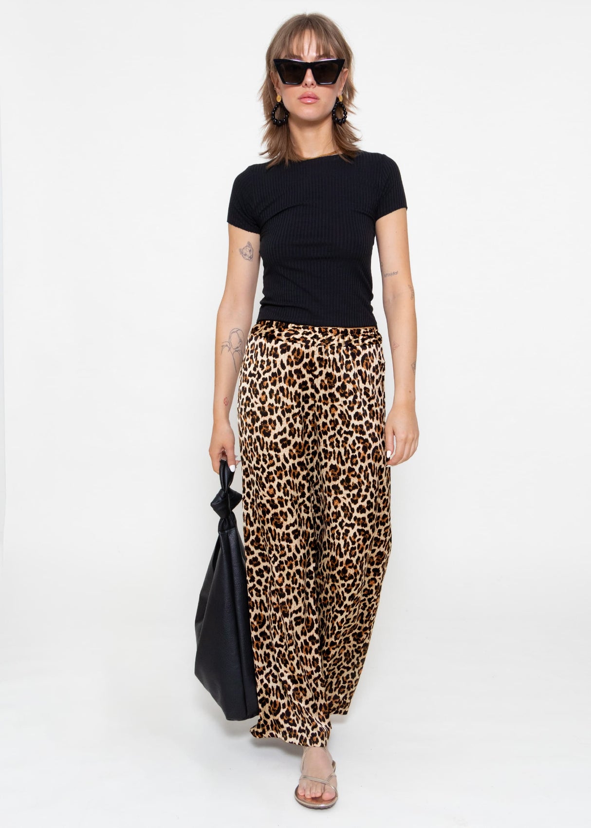 Crop shirt, black