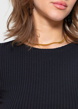 Crop shirt, black